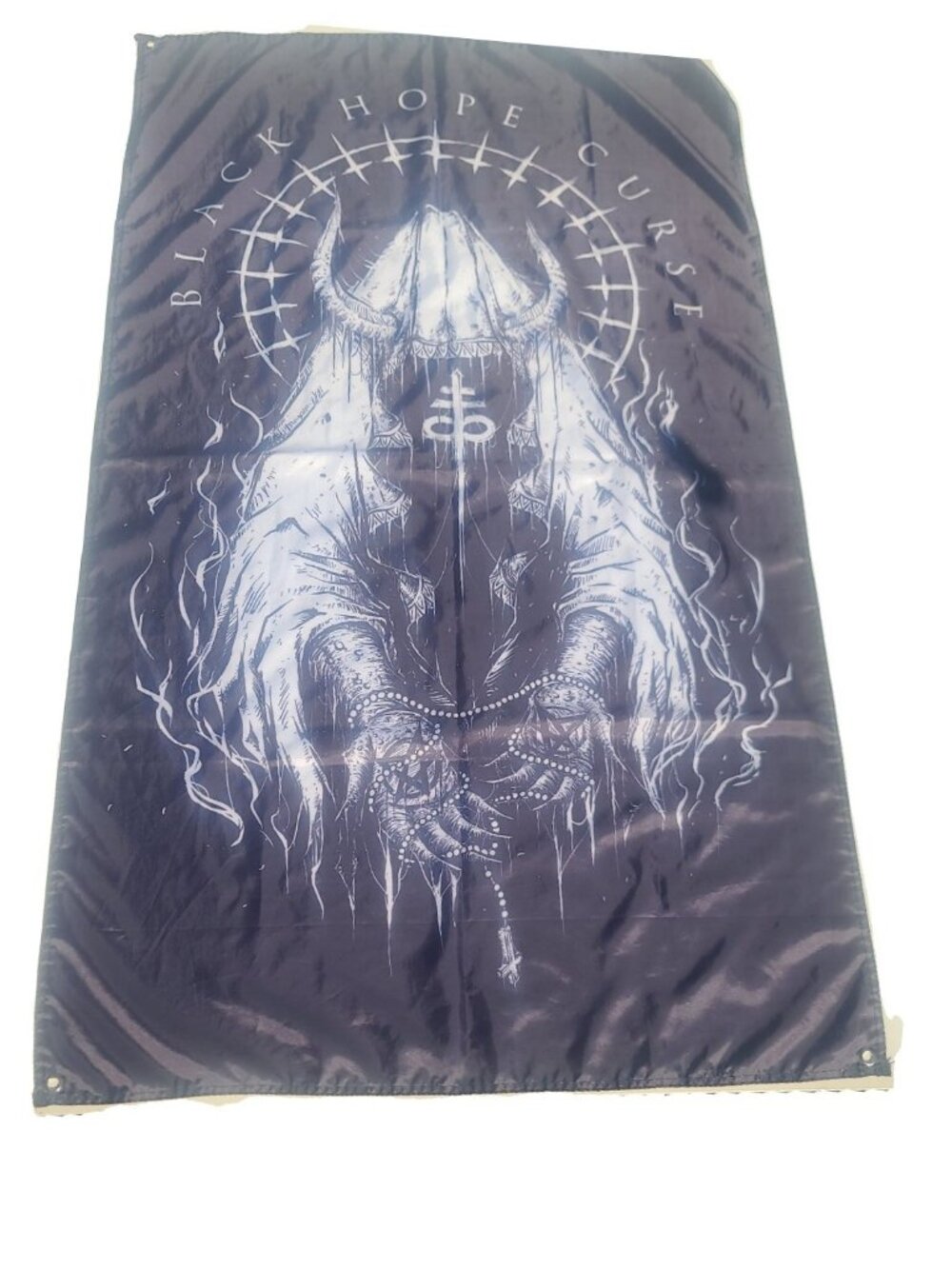 Black Hope Curse Wall Flag EUC